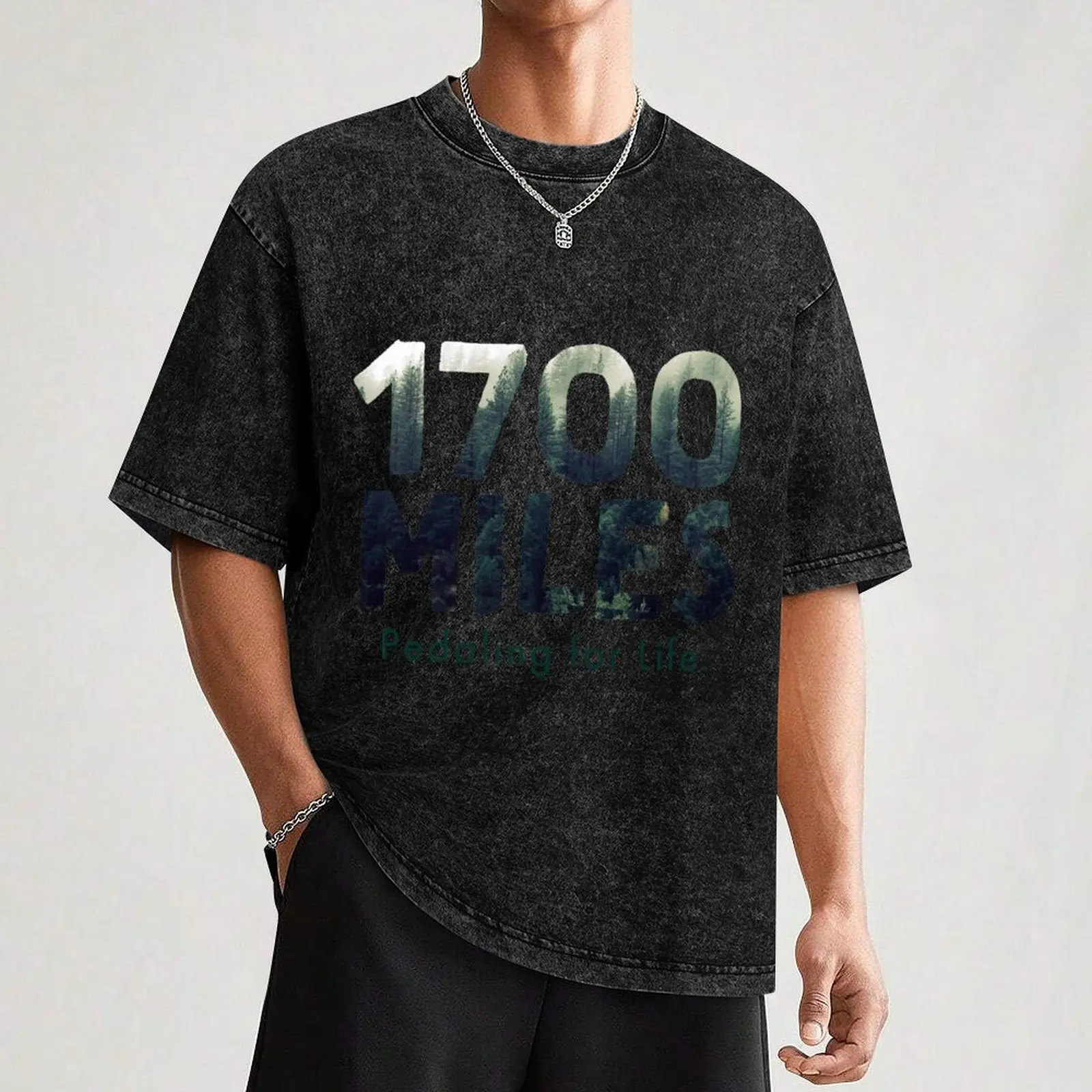 Фото ОФИЦИАЛЬНАЯ футболка MERCH 1700 Miles (Лесной дизайн) мужские футболки хлопковая черная хлопковая футболка однотонная для мужчин посылка футболка №3