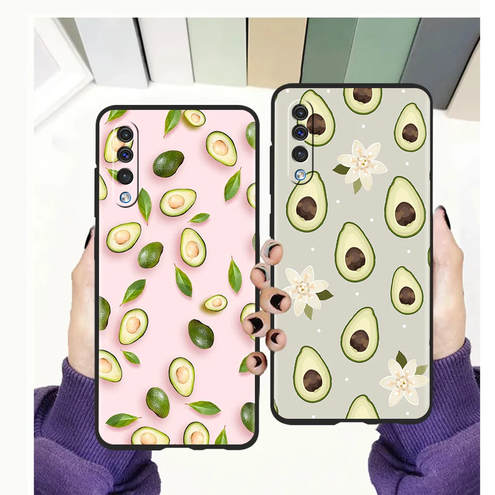 

Avocado Phone Cover Case For Samsung Galaxy A12 A02 A03 A03S A52 A70 A50 A20 A10 A10S A40 4G Luxury Silicone Shell Coque TPU Bag