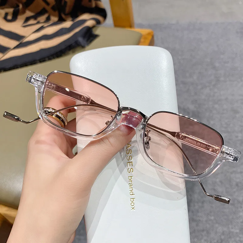 

Retro Half Frame Sunglasses Man Woman Rice Nail Small Frame Tide Sun Glasses Trendy Vintage Modern UV400 Eyewear