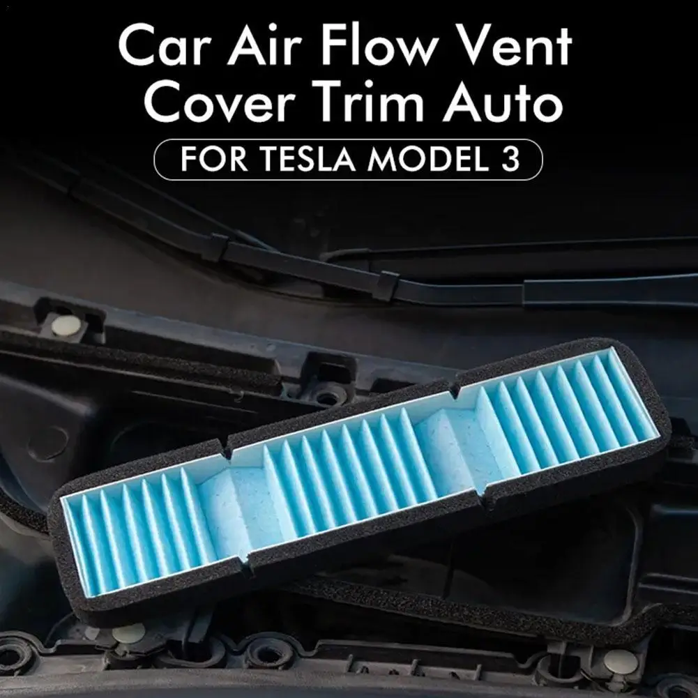 

for Tesla Model 3 2017-2020 Car Intake Air Filter Melt Blown Fabric Air Flow Vent Cover Trim Anti-Blocking Prevention Cover