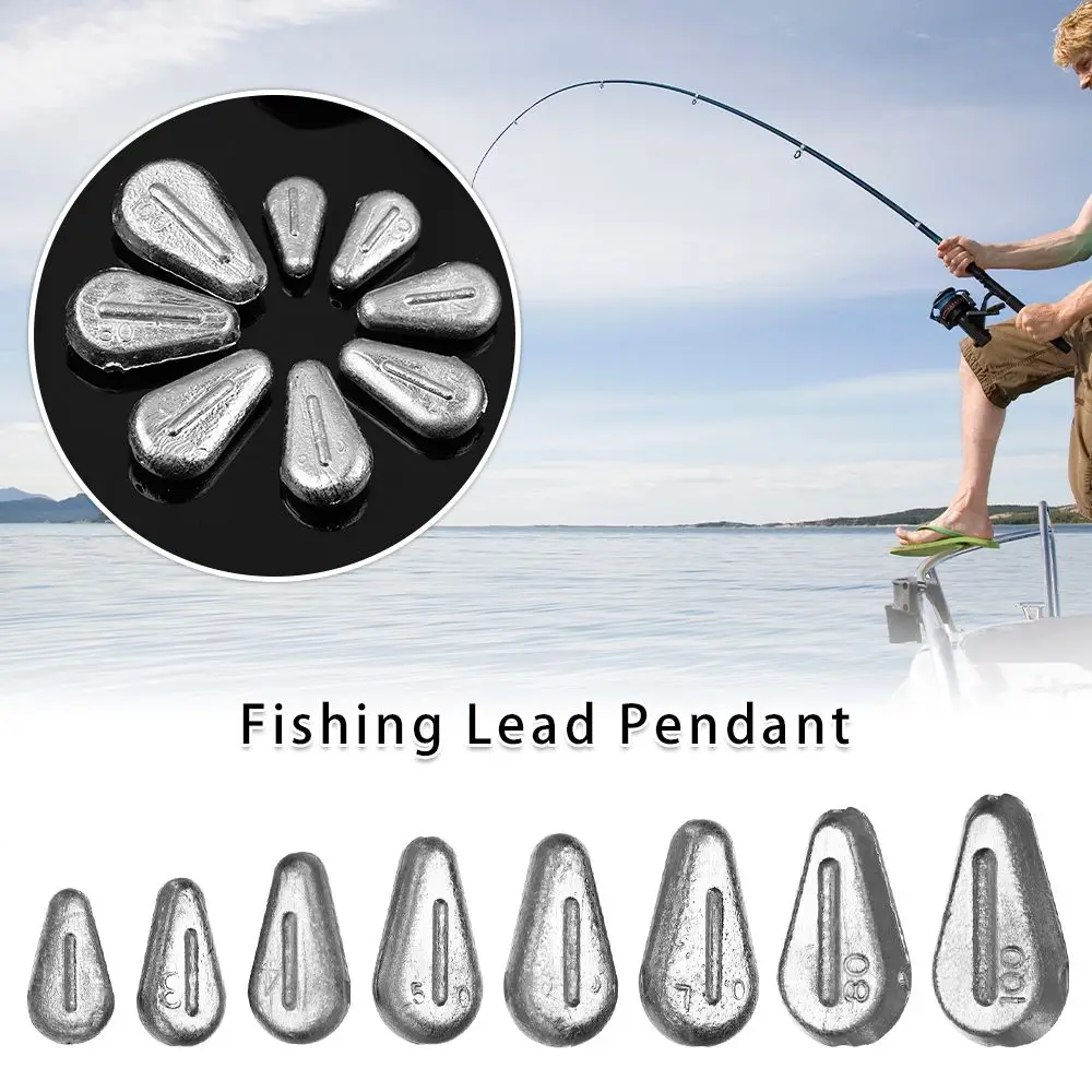 

Choice Fishing Accessories Weights Line Sinkers Fishing Lead Pendant Flat Shaped Fishing Tools Fishing Lead fall