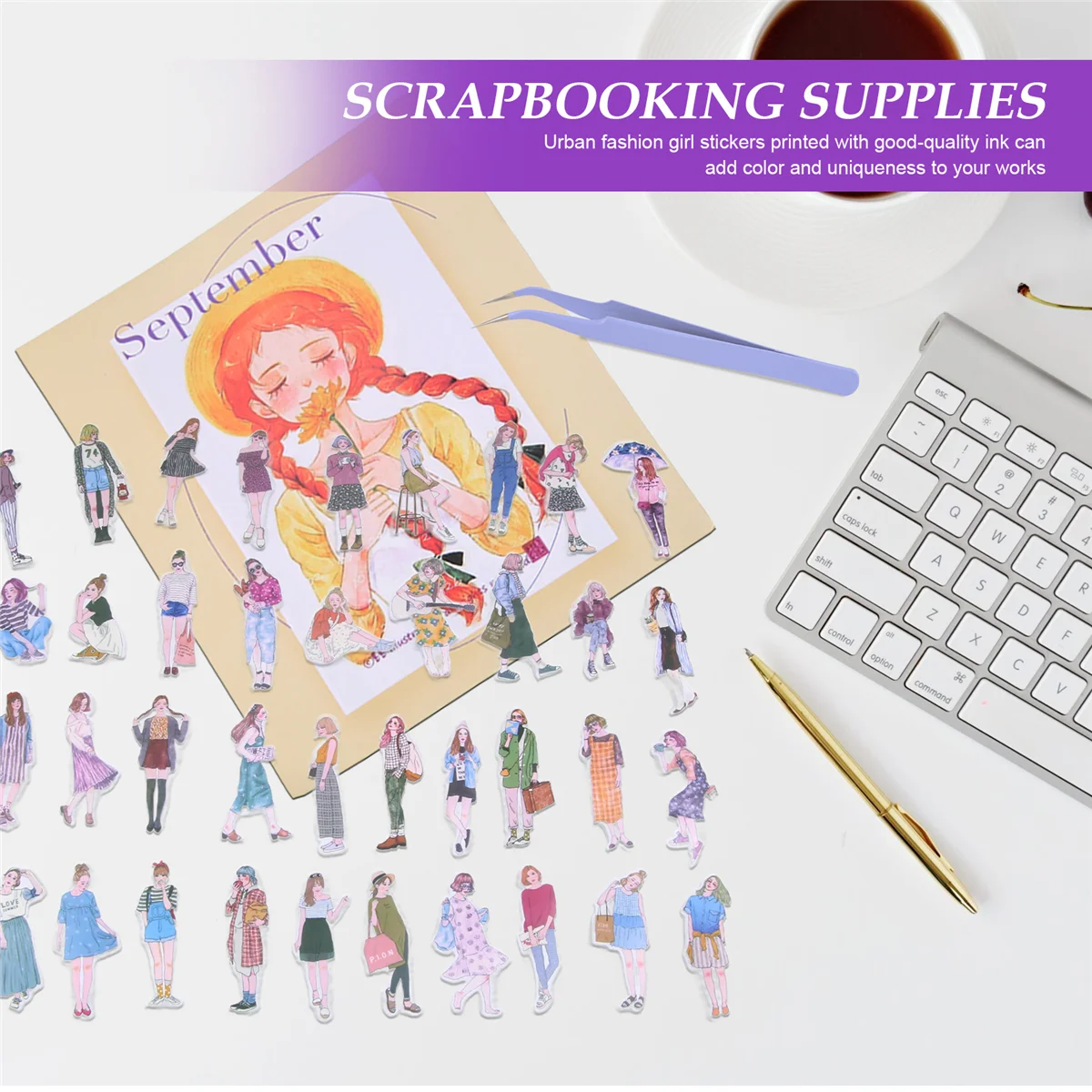 H-W 101 шт. наклейки с людьми для ведения журналов, скрапбукинга, наклейки для скрапбукинга городского языка для набора принадлежностей для журналов Junk