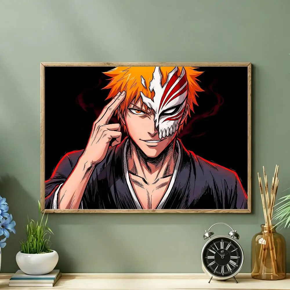 Фото B-BLEACH K-Kurosaki Ichigo Настраиваемый HD-постер для стен с самоклеящейся водонепроницаемой основой №4