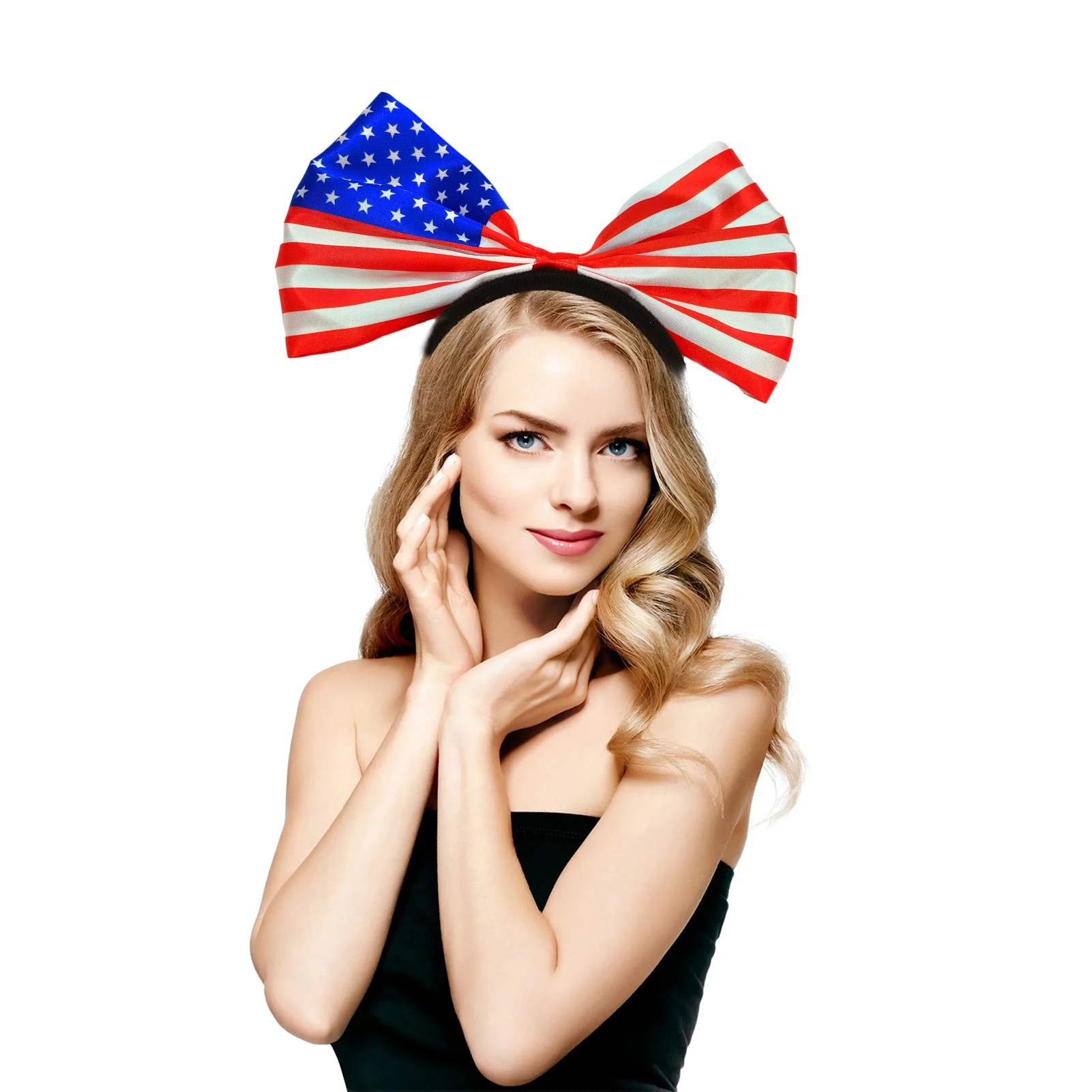 

American Flag Headband American Flag Headband Women 4th Of July Headwear For Independence Day Fourth Of July Hair Bows Party