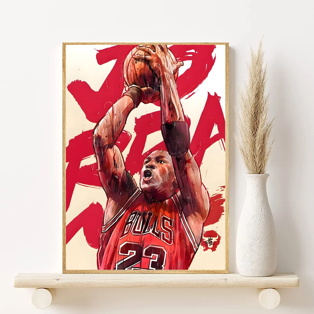 Майкл Джордан баскетболист холст постер HD искусство липкая стена