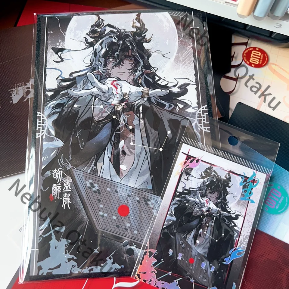 Фото Фотокарточка Arknights Wang Double Flash Badge для моментальной камеры, цветная бумага, косплей, изысканный сувенир, подарки для коллег, аниме №2