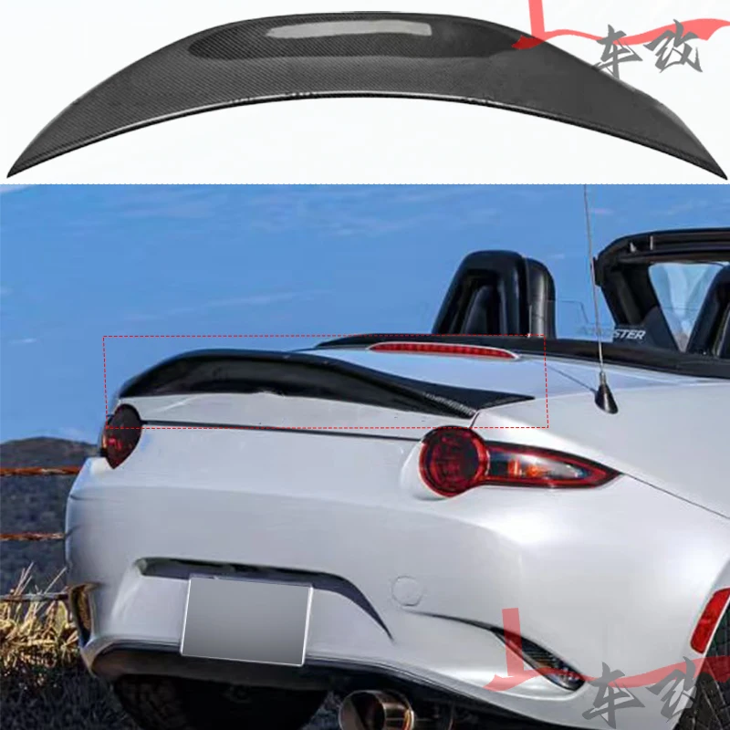 Для Mazda MX5 Miata ND RF LMS Style Confiber Fiber Glass Неокрашенный спойлер в виде утконоса Багажник
