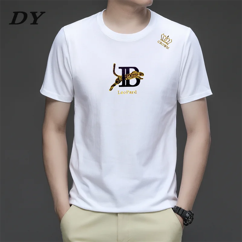 

DY 2022 Mens Fashions Top Quality Summer Designer Brand Tops Classic Elastane T Shirts Short Sleeve Men Clothes Casual Clothing