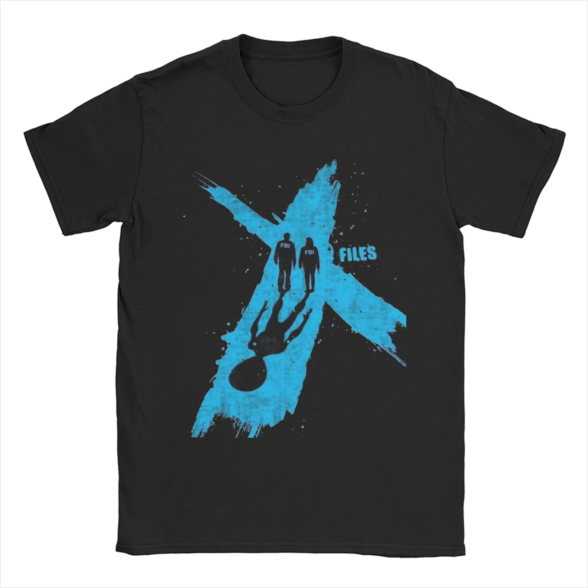 Harajuku The X-Files T Shirt Men Cotton Short Sleeve Scully Mulder Ufo Aliens TV Crewneck Summer Tops Shirts