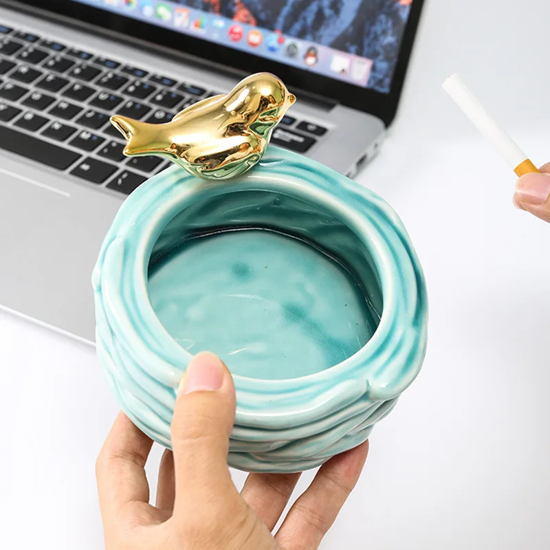 Роскошная пепельница светильник аксессуар из легкой керамики для гостиной