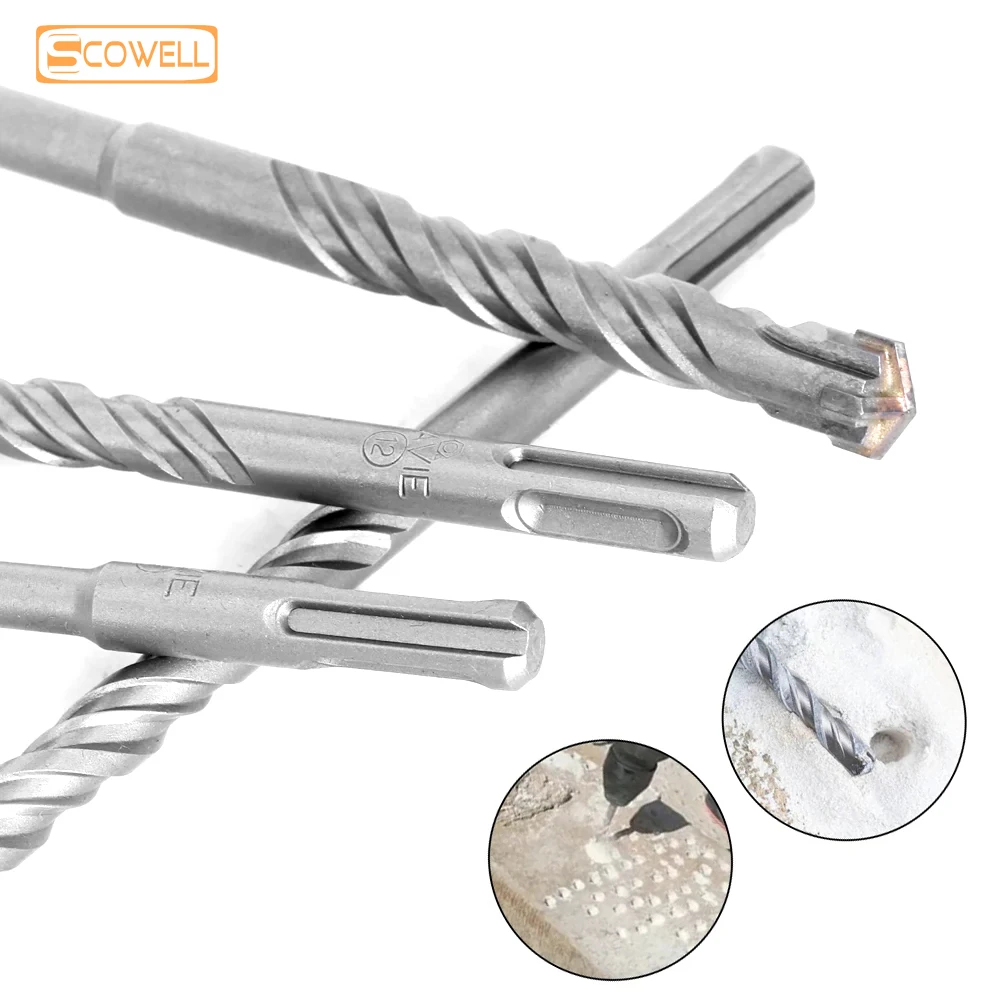 

SDS Hammer Drilling Bit YG8 Tungsten Carbide Cross Tip Concrete Drill Bits For Stone,Wall,Brick Masonry Drill Bit DIY Tools Part