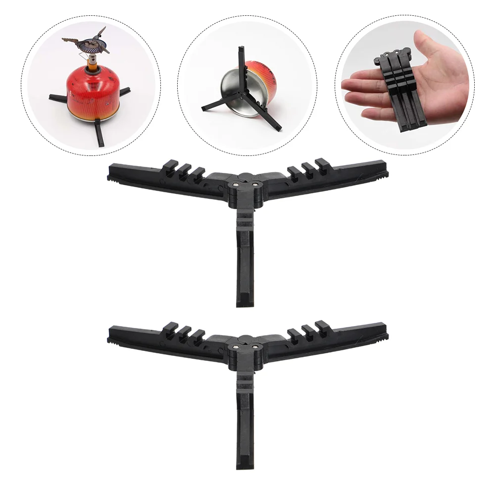 

2 Pcs Mini Tripod Gas Tank Stove Stand Outdoor Gas Tank Stand Fuel Can Stabilizer Gas Bottle Shelf Mini Folding Stove Stand