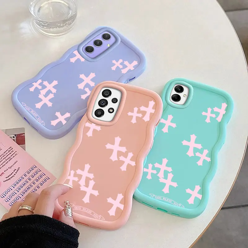 Модный чехол God для телефона Samsung Galaxy A03 A04 A04E A05 A05S A13 A14 A15 A23 A25 A24 A33 A52 A53 A54 A55 A73 мягкий