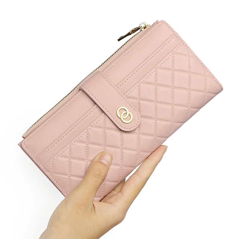 Women's Long Wallet Ladies PU Leather Card Holder Coin Purse Handbag For Female