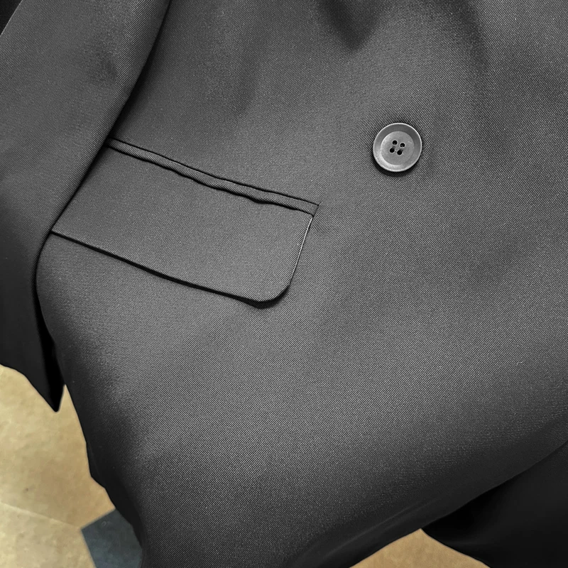 Винтажный американский винтажный черный маленький костюм Верхняя одежда для