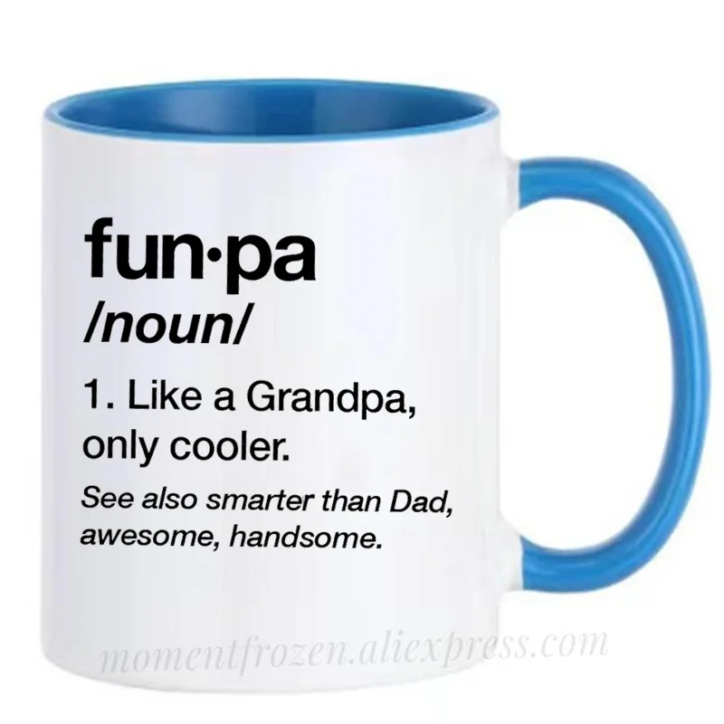 

Funny Papa Grandpa Cups Grandparents Grandfather Coffee Mugs Dad Camping Drink Water Juice Coffeeware Home Decal Daddy Gifts