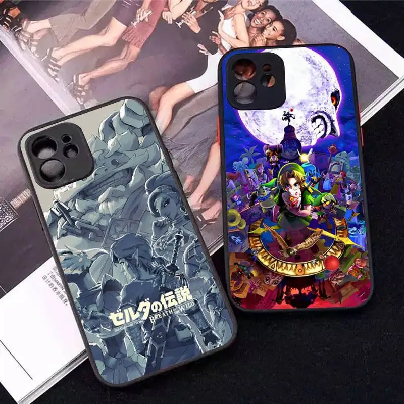 

Game L-Legends Of The Zelda Phone Case for iPhone 14 11 12 13 Mini Pro Max 8 7 Plus X XR XS MAX Translucent Matte Cover