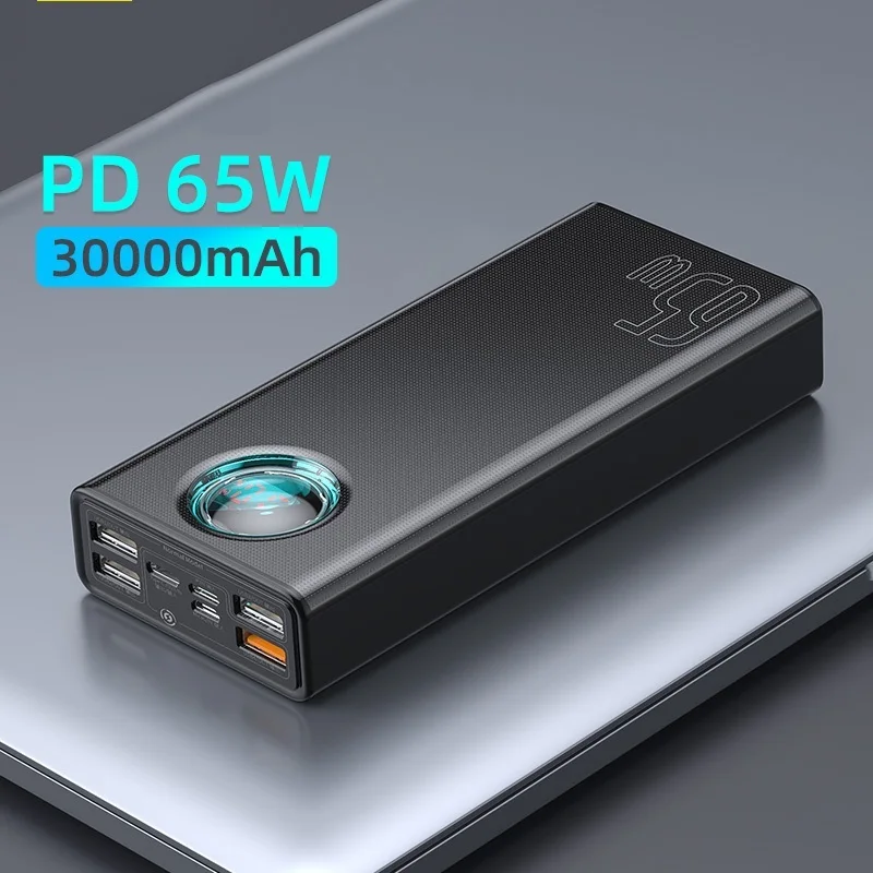 

65W Power Bank 30000mAh/20000mAh PD Quick Charge FCP SCP Powerbank Portable External Charger For Smartphone Laptop Tablet