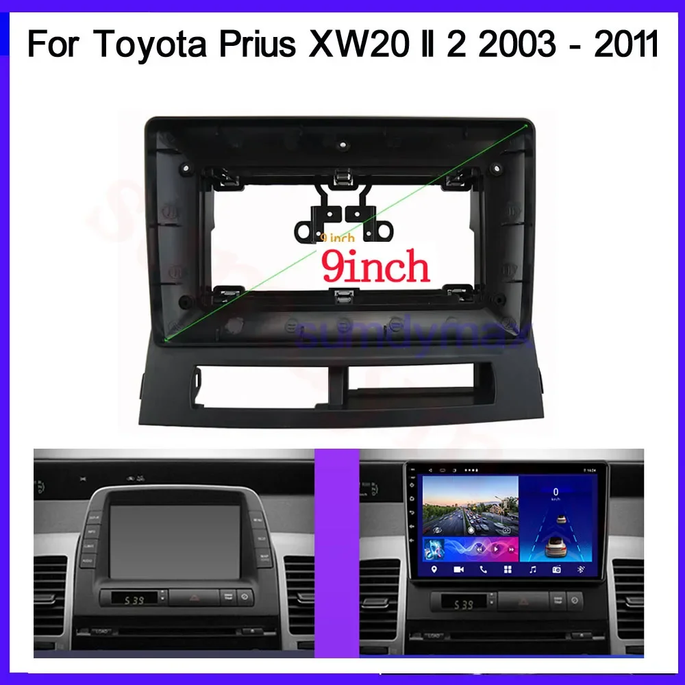 9-дюймовый комплект 2din Android с большим экраном и аудиоприборной панелью для Toyota Prius