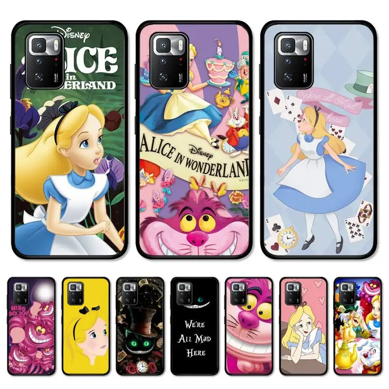 

Disney Alice in Wonderland Phone Case For Redmi Note 8A 7 5 Note8pro 8T 9Pro note 6pro Funda Capa
