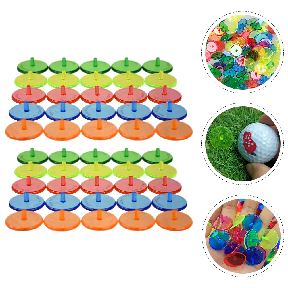 

100Pcs Plastic Golf-ball Markers Golfs Balls Positioning Markers Balls Position Markers