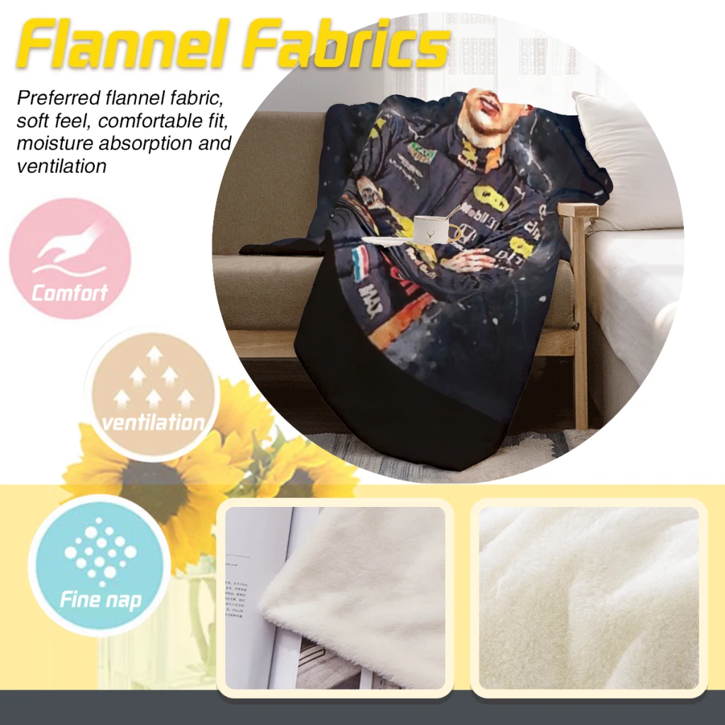 Одеяла Max Verstappen. Теплые фланцевые одеяла. Мягкое и удобное одеяло. Одеяло для