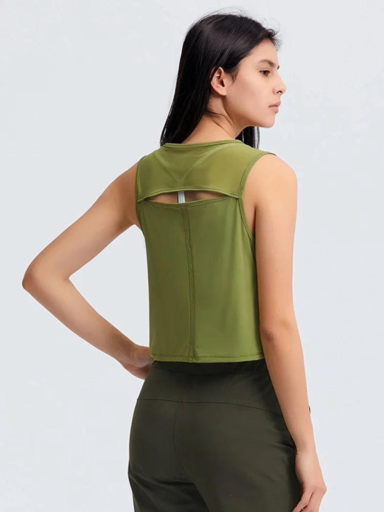 Lulu Buttery Soft Yoga Top For Women Loose Fit Workout Tank Gym Wear Sleeveless Back Hollow Out Sportswear Running Sport Shirts