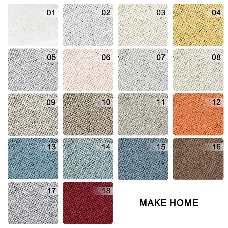 

Льняные однотонные шторы MAKEHOME blackout