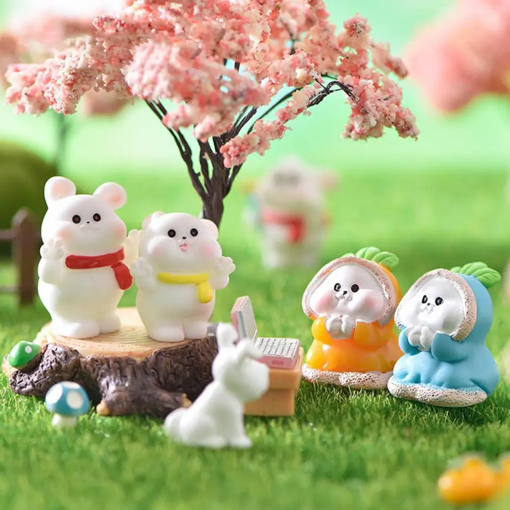 

Decorative Rabbit Figurine Fantastic Anti-fade Increase Vitality Bunny Sculpture for Garden