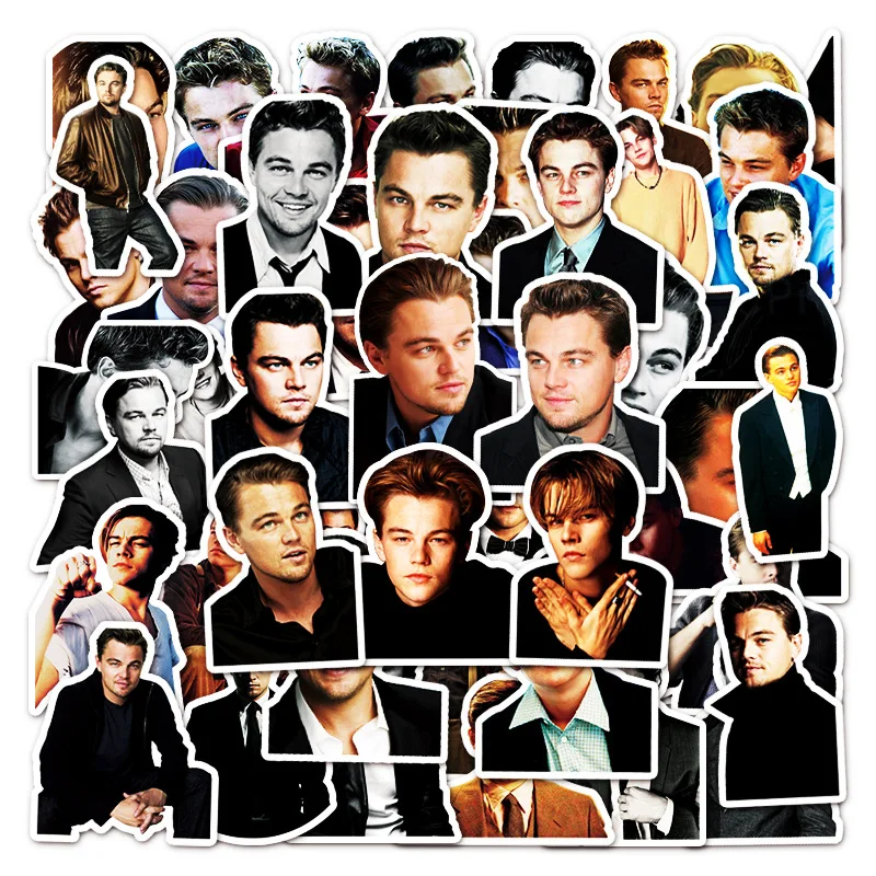 

Star Leonardo DiCaprio Stickers Waterproof Skateboard Guitar Suitcase Laptop Bicycle Decal Graffiti Sticker Toys for Fans Gifts