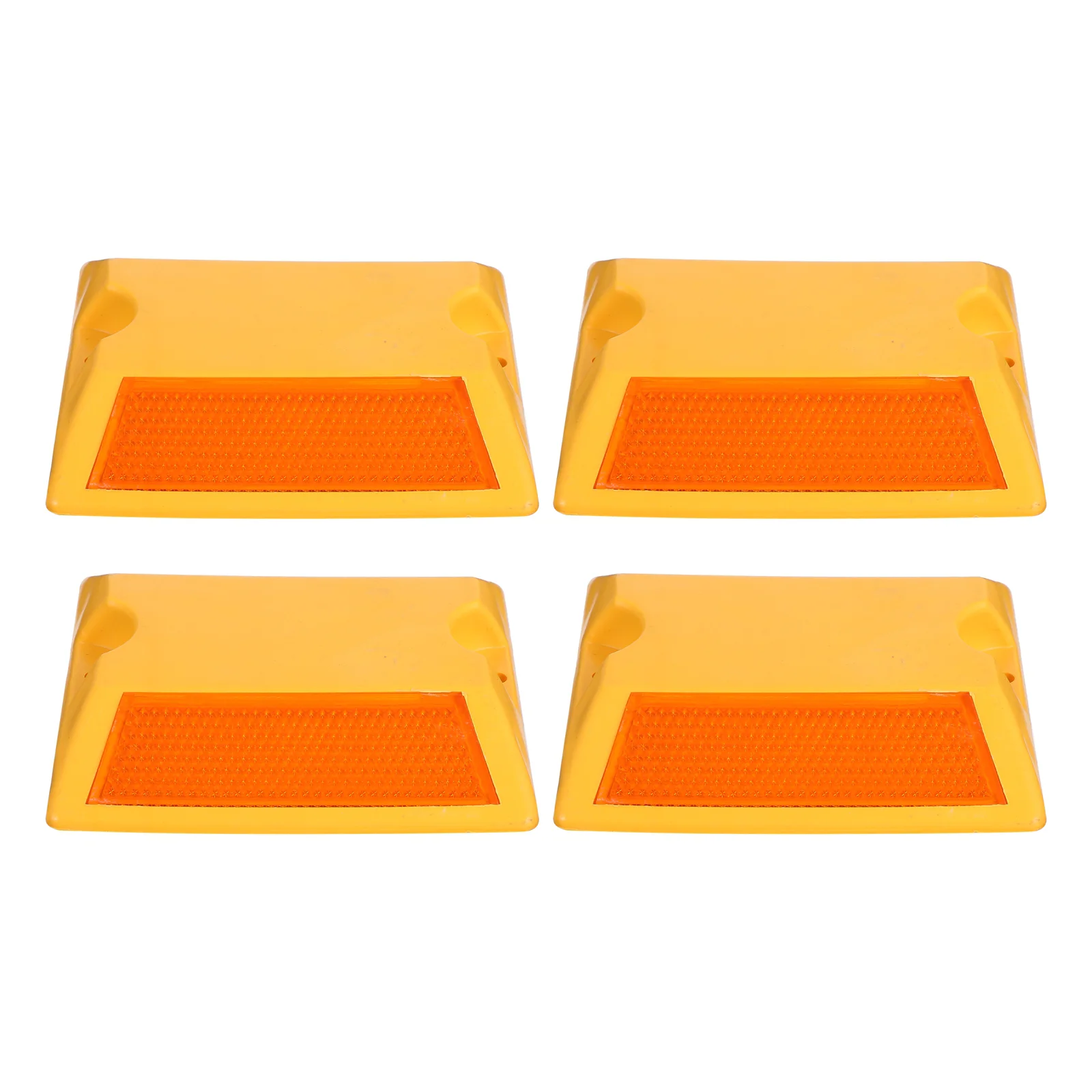 

4 Pcs Road Sign Highway Buffer Pad Speeds Plate Delineator Deceleration Plastic Block