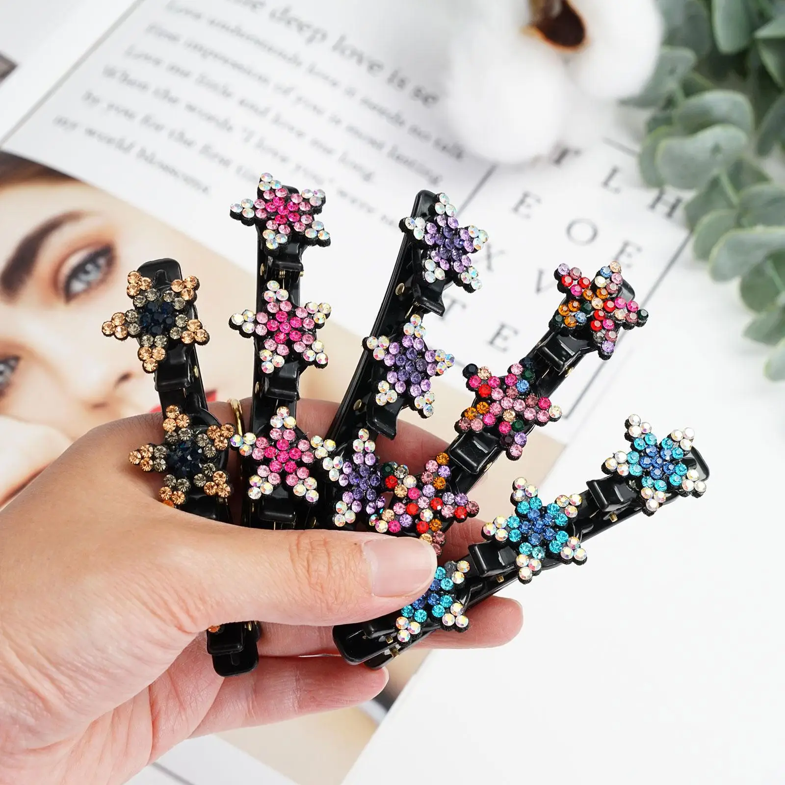 Женская заколка для волос зажим челки инструмент сортировки цветочные заколки