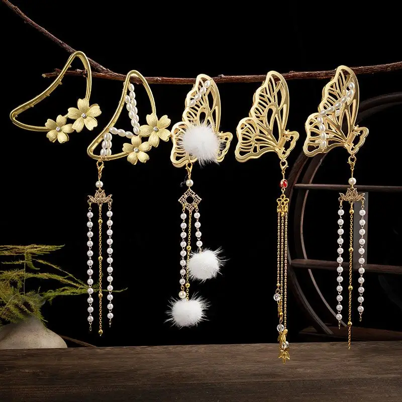 

Vintage Butterfly Metal Hair Claw Chinese Hanfu Hair Accessories for Women