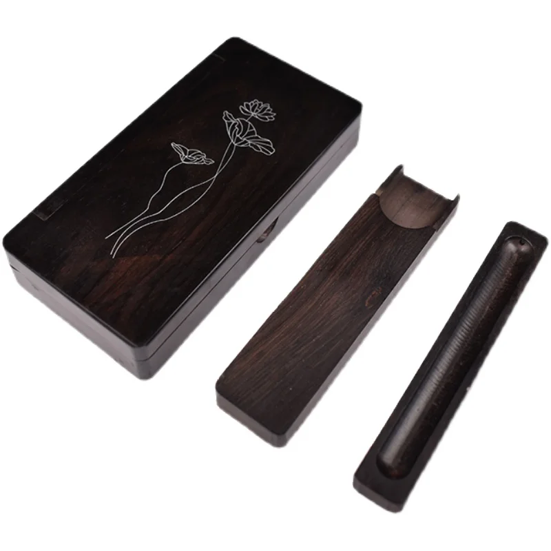 

Black sandalwood portable travel incense box, incense burner, household tea ceremony, aromatherapy line set