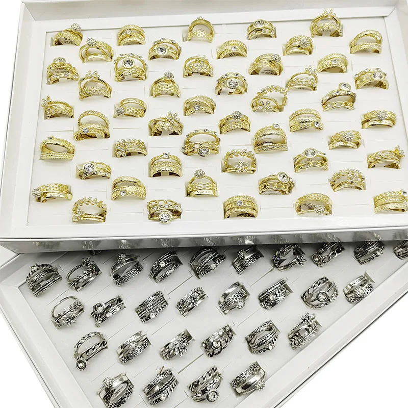 10 шт./партия женские кольца с бусинами