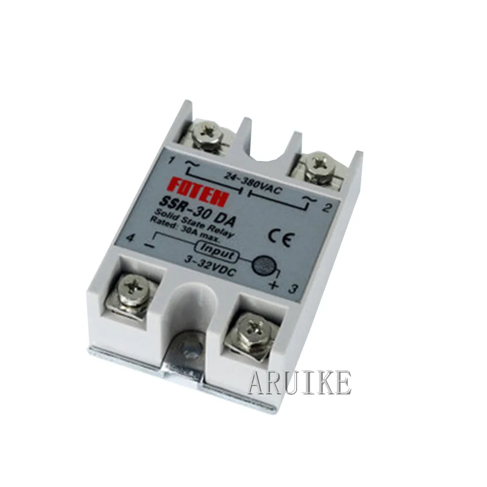 

Industrial Solid State Relay SSR 20A/25A/30A/40A with Protective Flag SSR-30DA/40DA/50DA/60DA 40A DC Control AC