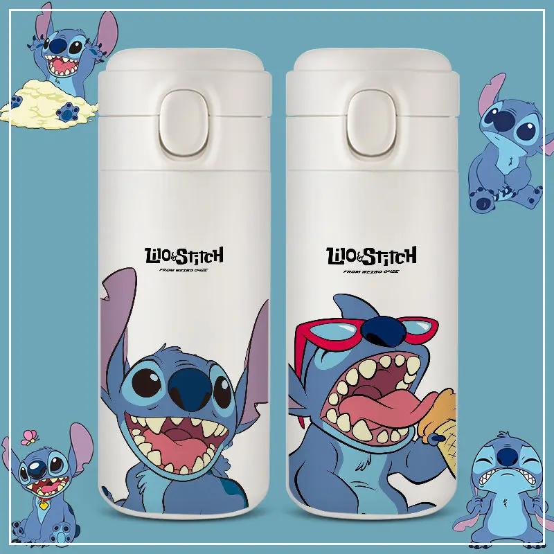 

Stitch Vacuum Cup Star Baby Small Portable Mini Water Cup Cute Student Cartoon hot and cool kettle water kettle