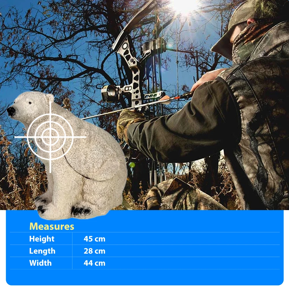 Мишень с изображением белого медведя водонепроницаемая прочная реалистичная