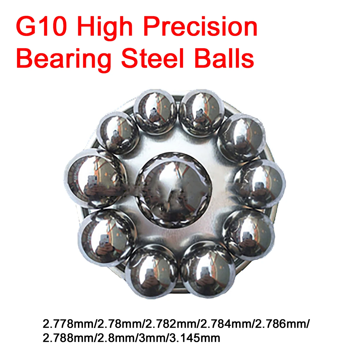 

100/500/1000Pcs G10 High Precision Bearing Steel Balls 2.778/2.78/2.782/2.784/2.786/2.788/2.8/3/3.145mm Chrome Bearing Steel