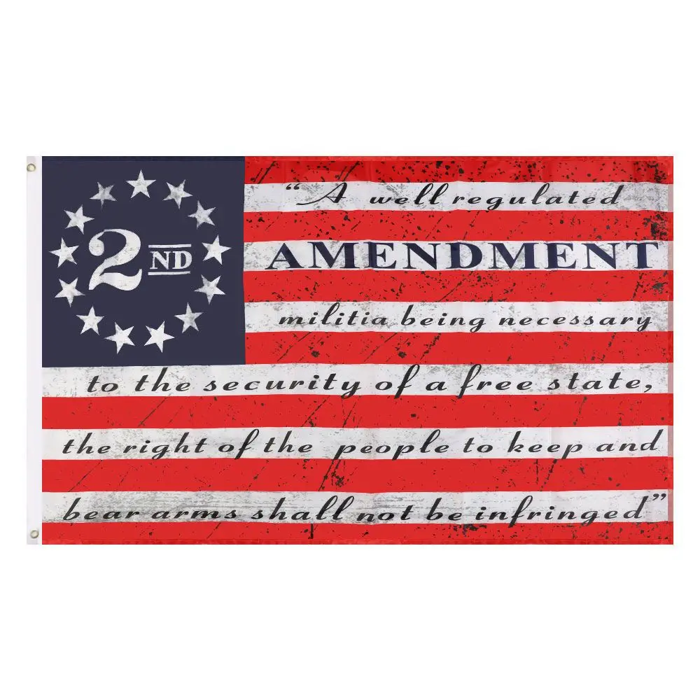 

New 2nd Second Amendment Flag 1791 Vintage American Banner 3x5ft Polyester With Brass Grommets