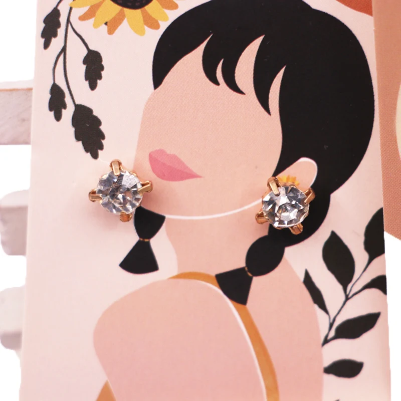 5x7cm Earring Card Jewelry Packaging Display Holder 50pcs Beauty Necklace Ear Paper Hanging Paperboard Tags Studs Earrings Cards