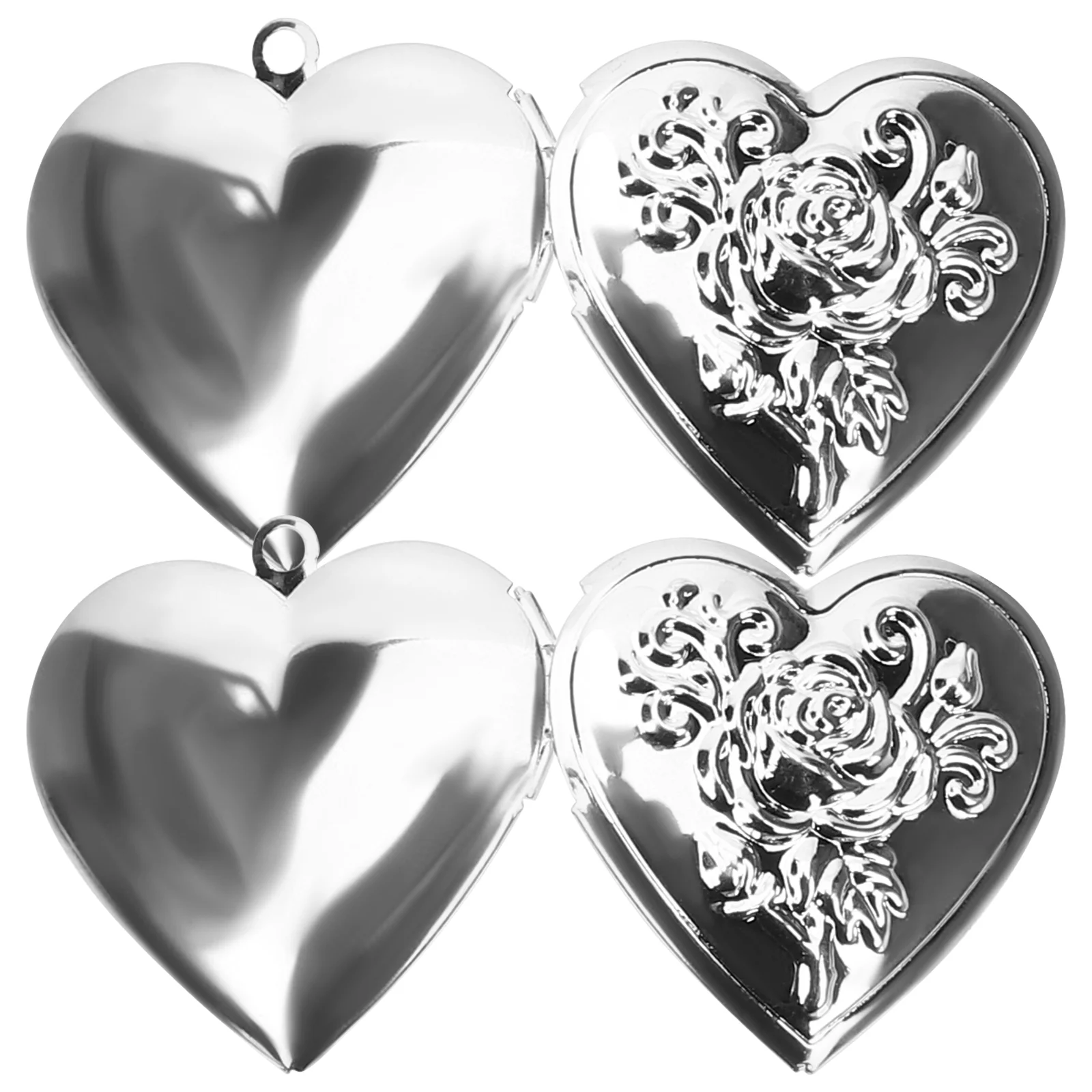 

Locket Heart Necklace Picture Charms Charm Photo Frame Pendants Keychain Personalized Metal Memory Pendant Mini Lovely Findings