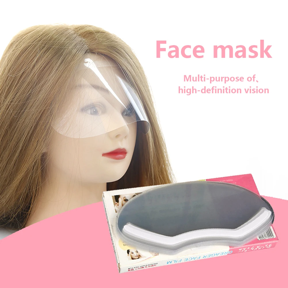

1 Box Transparent Eyebrow Shower Face Shields Goggles Face Cover Bath Visor Barber Hair Salon Supplies Barber Accessories