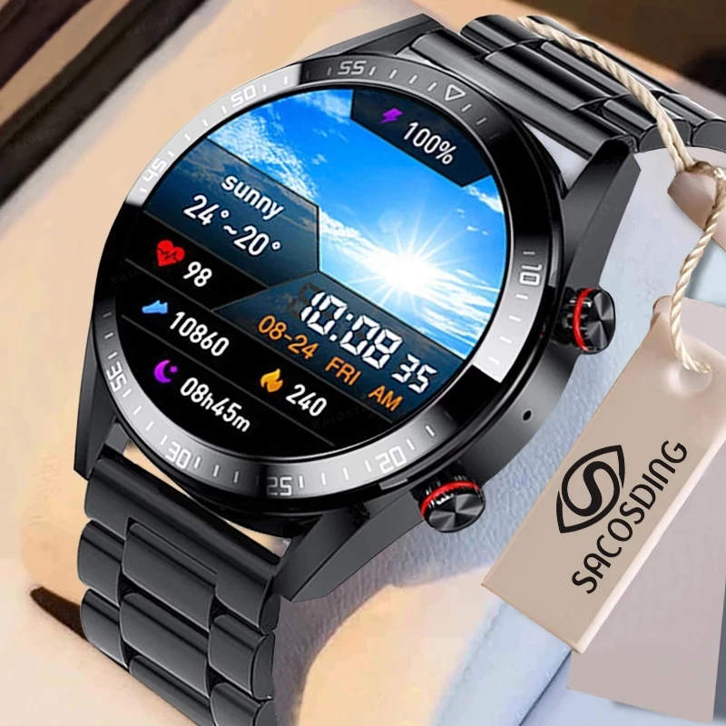 

2023 New 454*454 Screen Watch Men Display The Call Local Music Men watch For +Box