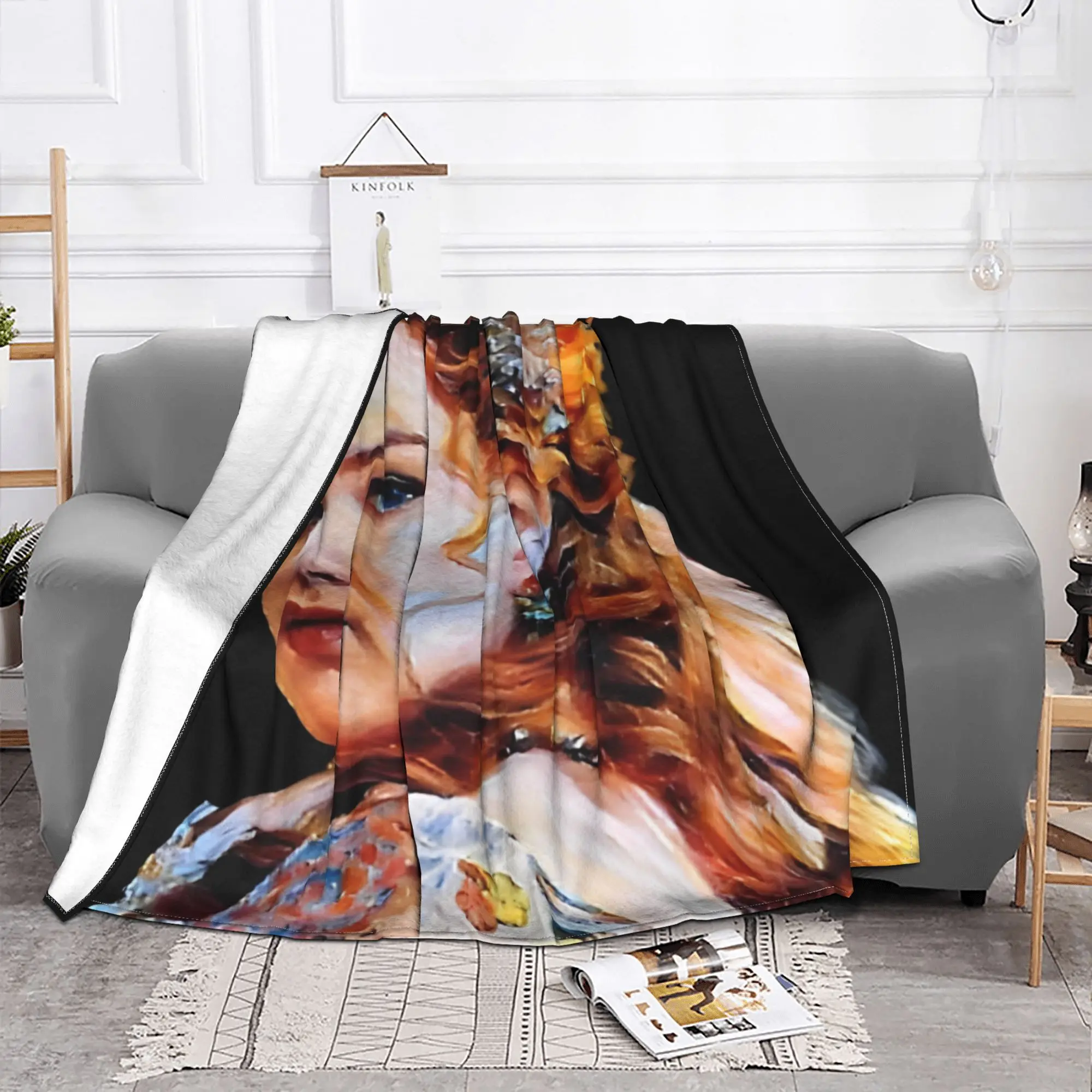 Винтажные одеяла Bridgerton фланелевое многофункциональное мягкое одеяло с принтом