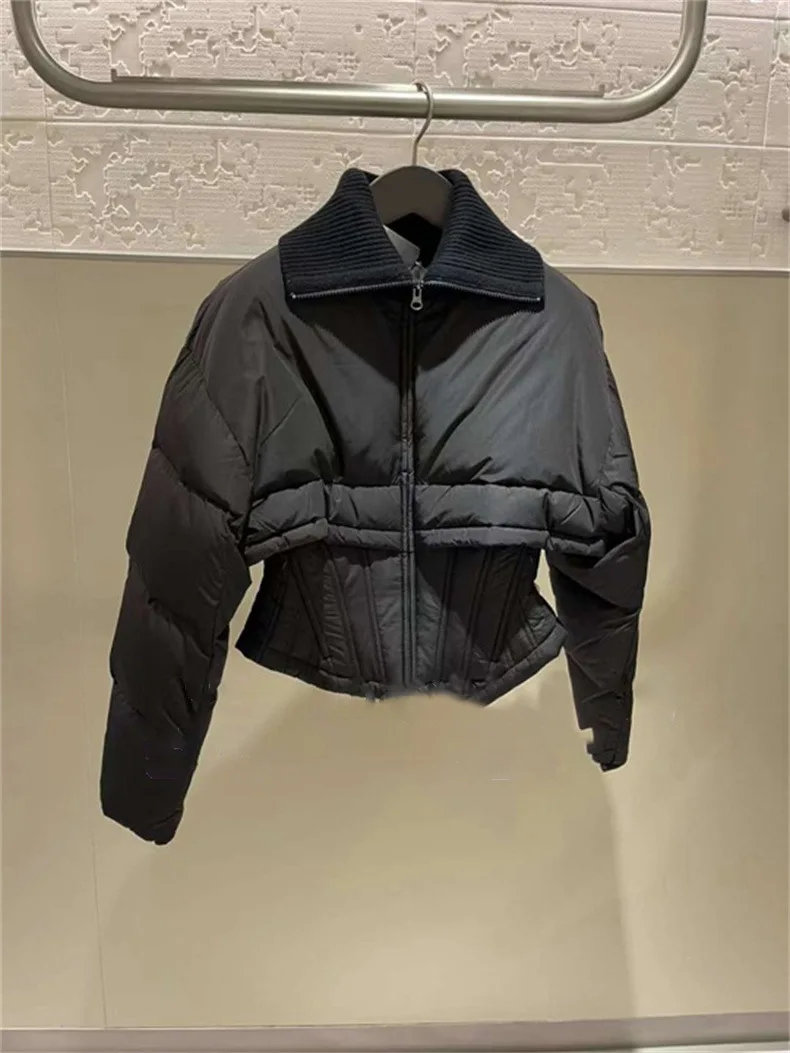 

2023 Winter Square Collar Women Slimming Warm Down Jacket New Thick Outwear Down Coat