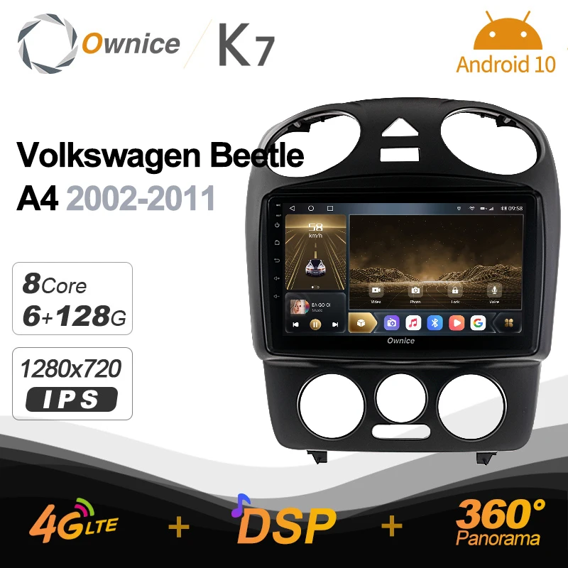 

Android 10.0 6G+128G Ownice K7 Car autoradio Multimedia for Volkswagen Beetle A4 2002-2011 radio system unit 360 Panorama 4G LTE