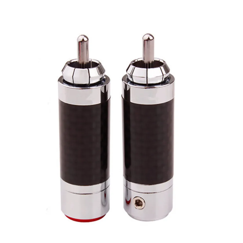 

Переходник для динамика с разъемом RCA, зеркальный усилитель, «сделай сам», RCA из углеродного волокна, медного, родиевого покрытия, адаптер дл...