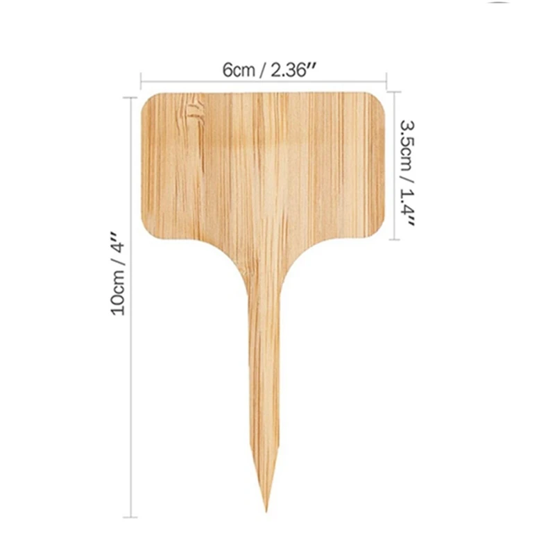 50 шт. Т-образные этикетки для растений экологически чистые деревянные маркеры