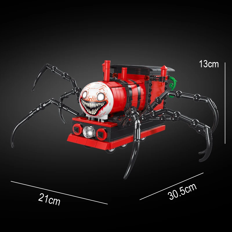 Тема Ужасов Чарли Монстр Паук Поезд Животное С Подсветкой Модель MOC Кирпичная